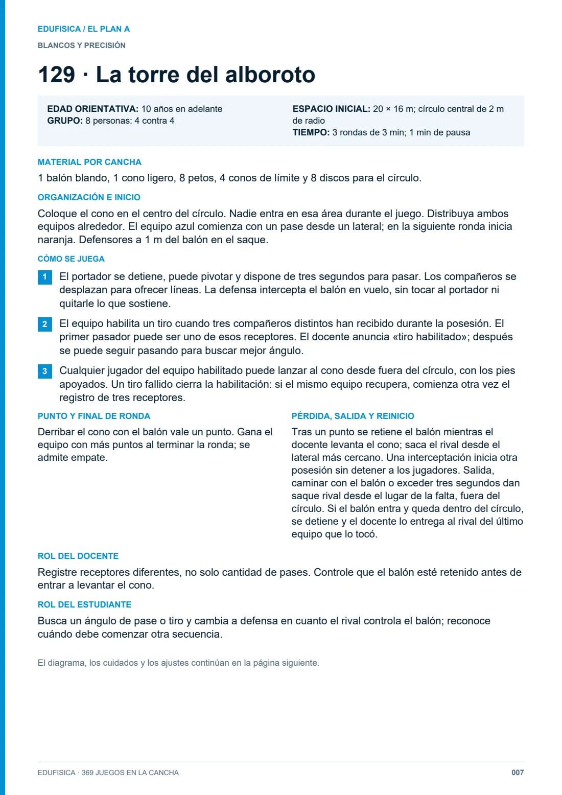 Vista 5 de 369 juegos en la cancha · Plan A