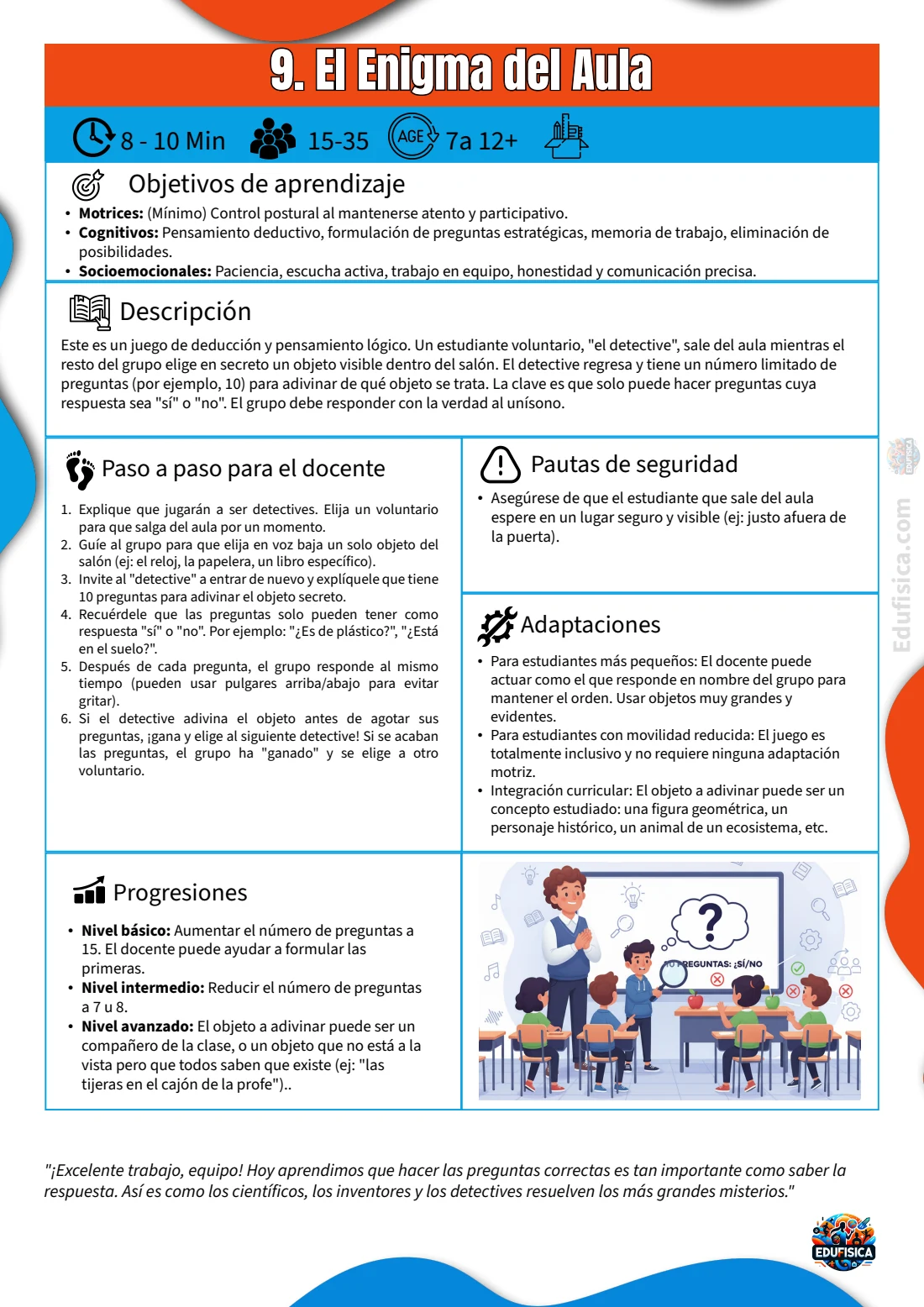 Vista 8 de 369 juegos en el aula · Plan B