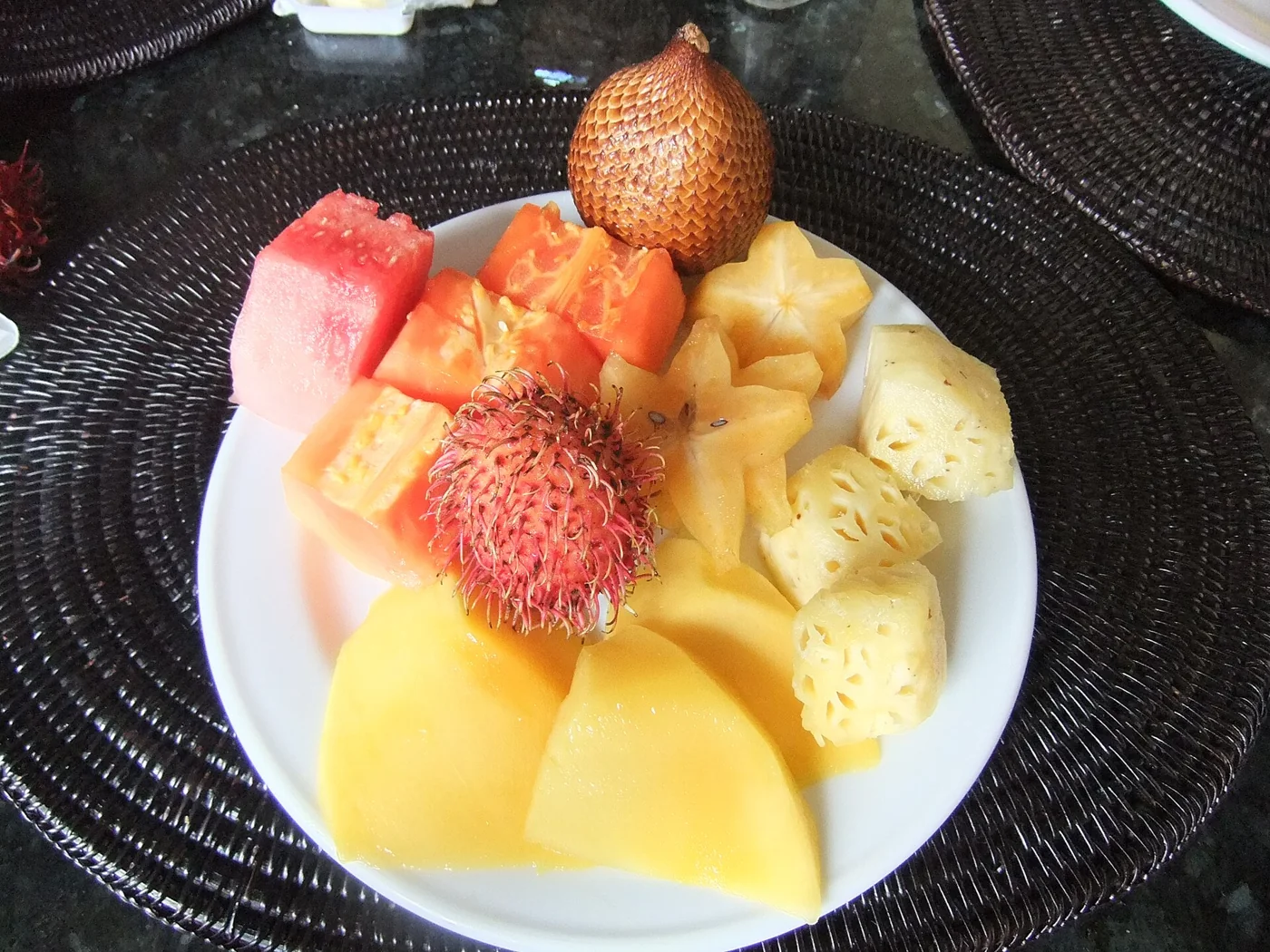 Frutas fotografiadas en Bali.