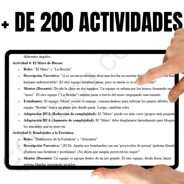 Kit de Educación Física (8-9 años): Academia de Héroes | 20 Sesiones Gamificadas (+240 Actividades), Cuento Narrativo en Video, Evaluación Automatizada, Manual del Docente, Diario del Estudiante y Recursos Gráficos