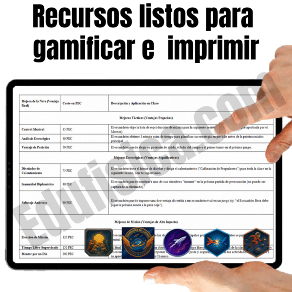 Kit de Educación Física (9-10 años): Misión Espacial | 20 Sesiones Gamificadas (+240 Actividades), Cuento Narrativo en Video, Evaluación Automatizada, Manual del Docente, Diario del Estudiante y Recursos Gráficos