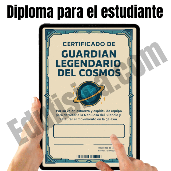 Kit de Educación Física (9-10 años): Misión Espacial | 20 Sesiones Gamificadas (+240 Actividades), Cuento Narrativo en Video, Evaluación Automatizada, Manual del Docente, Diario del Estudiante y Recursos Gráficos