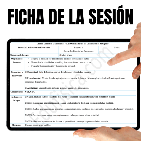 Kit de Educación Física (10-11 años): Olimpiadas Antiguas | 20 Sesiones Gamificadas (+240 Actividades), Cuento Narrativo en Video, Evaluación Automatizada, Manual del Docente, Diario del Estudiante y Recursos Gráficos