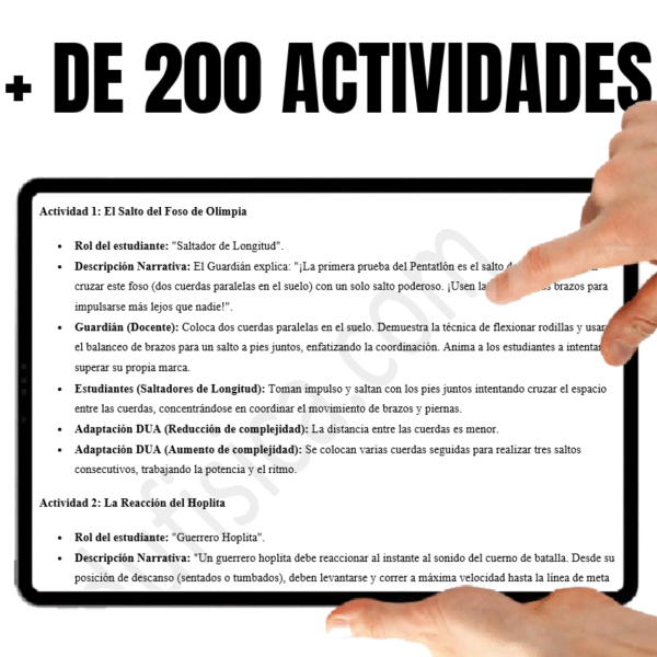Kit de Educación Física (10-11 años): Olimpiadas Antiguas | 20 Sesiones Gamificadas (+240 Actividades), Cuento Narrativo en Video, Evaluación Automatizada, Manual del Docente, Diario del Estudiante y Recursos Gráficos
