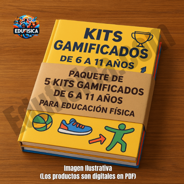 Paquete Completo de Educación Física para Primaria (6-11 años) | 5 Kits con 100 Sesiones (+1200 Actividades), 5 Cuentos en Video, Evaluaciones Automatizadas, 5 Manuales para Docente, 5 Diarios para Estudiante y Recursos Gráficos 30% de descuento