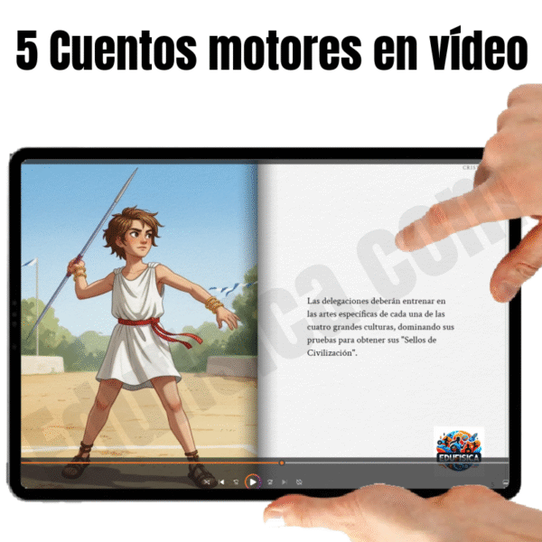 Paquete Completo de Educación Física para Primaria (6-11 años) | 5 Kits con 100 Sesiones (+1200 Actividades), 5 Cuentos en Video, Evaluaciones Automatizadas, 5 Manuales para Docente, 5 Diarios para Estudiante y Recursos Gráficos 30% de descuento