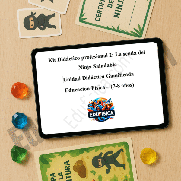 Kit de Educación Física (7-8 años): La Senda del Ninja | 20 Sesiones Gamificadas (+240 Actividades), Cuento Narrativo en Video, Evaluación Automatizada, Manual del Docente, Diario del Estudiante y Recursos Gráficos