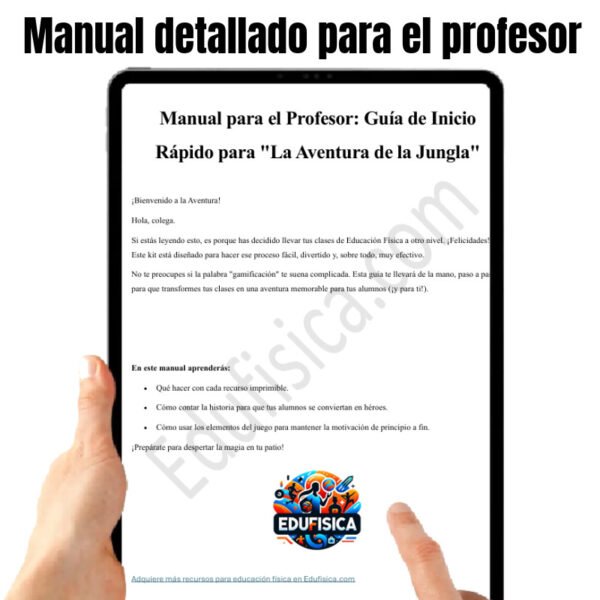 Kit de Educación Física (6-7 años): Aventura en la Jungla | 20 Sesiones Gamificadas (+240 Actividades), Cuento Narrativo en Video, Evaluación Automatizada, Manual del Docente, Diario del Estudiante y Recursos Gráficos