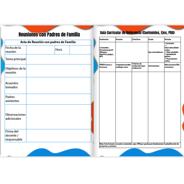 Libreta para Profesores de Educación Física 2025–2026 (PDF listo para imprimir)