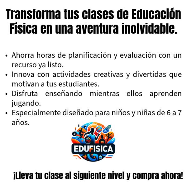 Kit de Educación Física (6-7 años): Aventura en la Jungla | 20 Sesiones Gamificadas (+240 Actividades), Cuento Narrativo en Video, Evaluación Automatizada, Manual del Docente, Diario del Estudiante y Recursos Gráficos