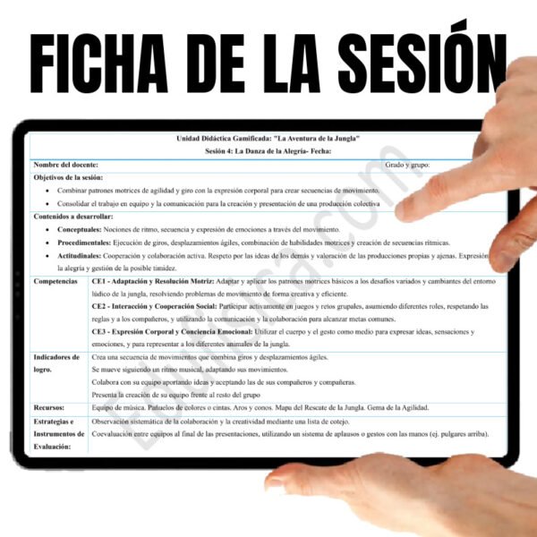 Kit de Educación Física (6-7 años): Aventura en la Jungla | 20 Sesiones Gamificadas (+240 Actividades), Cuento Narrativo en Video, Evaluación Automatizada, Manual del Docente, Diario del Estudiante y Recursos Gráficos